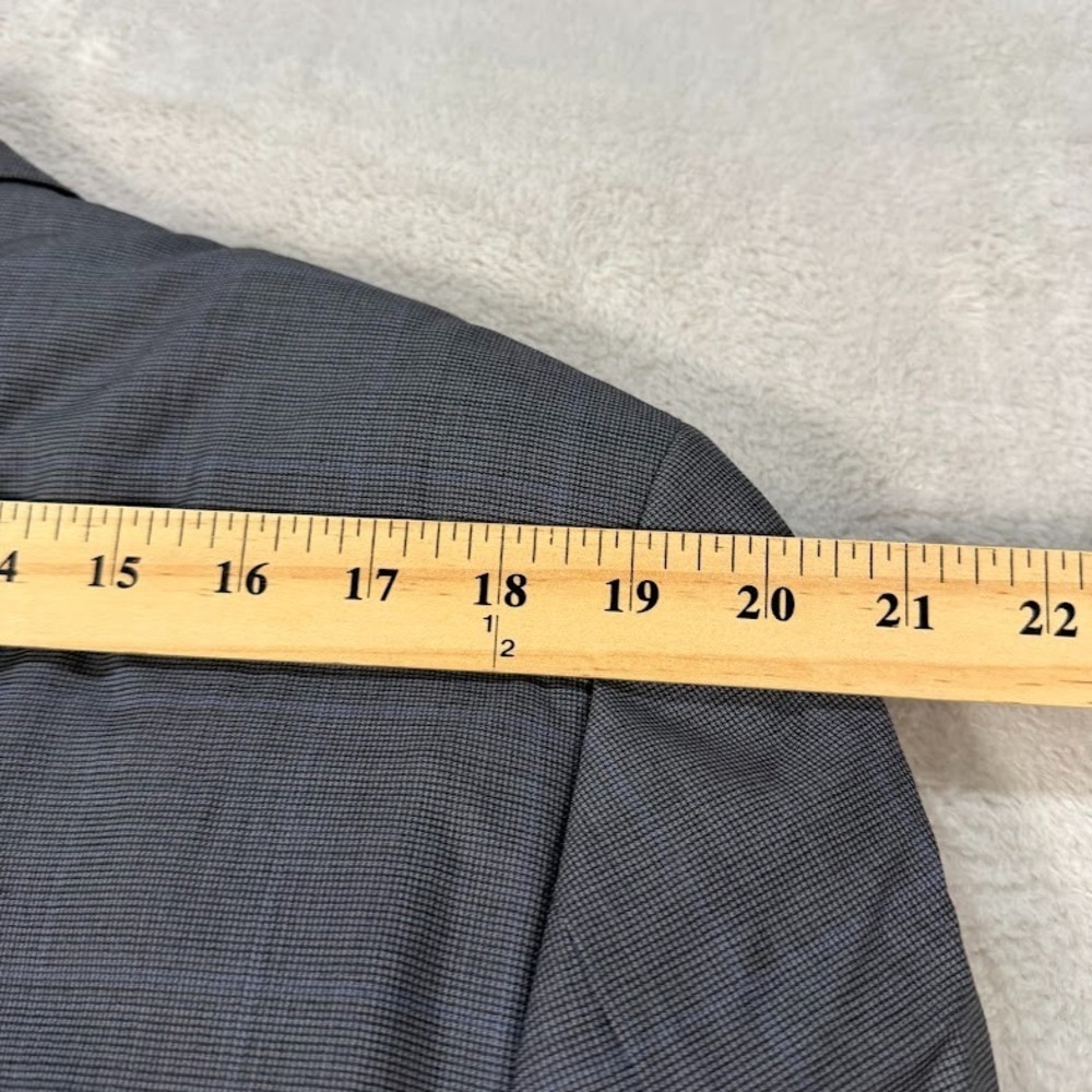 Saks Fifth Avenue Ermenegildo Zegna Mens 44R Blazer Blue Plaid Made in Italy EUC - Picture 12 of 13